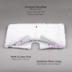 Flammi Steam Pocket Mop Replacement Pads for Shark S3500 Series S3501 S3601 S3550 S3901 SE450 S3801CO S3601D S2901 S2902 Steam Pocket Mop, 4 Pack 9 V1259 DP01 A 4026 202604030815 03