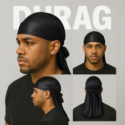Alternative view of 2PCS Wave Caps for Men, Compression Cap over Durags