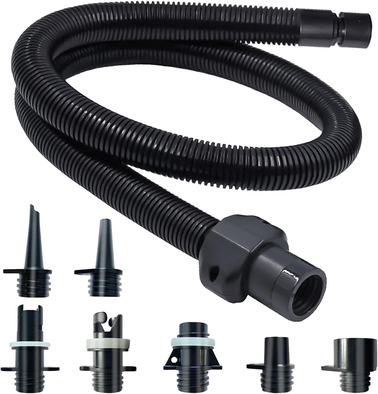 SUP pump adapter hose kit with 7 air valve nozzles 1 SUP pump adapter hose kit with 7 air valve nozzles