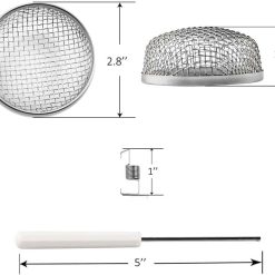 Alternative view of RV Furnace Vent Insect Screen Cover 2 Pack with Installation Tool, Durable Mesh RV Flying Insect Screen for Campers and Trailers, Easy Fit, Rust Proof, Keeps Bugs Out