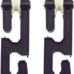 2Pcs Clothesline Spreader, Aluminium Heavy Duty Outdoor Clothes Line Separator Pulley Clothesline Spreader for Long Clothesline and Heavy Loads (Black)