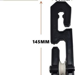 Alternative view of 2Pcs Clothesline Spreader, Aluminium Heavy Duty Outdoor Clothes Line Separator Pulley Clothesline Spreader for Long Clothesline and Heavy Loads (Black)