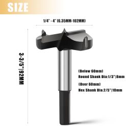 Alternative view of 1-3/4" | 45mm Forstner Drill Bit,Tungsten Carbide Tipped - for Hard Wood,Soft Wood Woodworking Hinge Cutter Tool Kits for Veneered Plywood Plastic