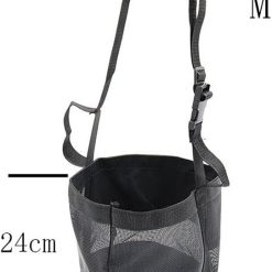 Alternative view of Comfort Breathable Horse Feed Bag, Mesh Feed Bucket, Mesh Designed Feeding Bag with Adjustable Strap and Waterproof Bottom, Horse Feeder Bag Storage, for Horse Feeding Supplies Muzzle Feed (2 Black)