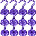 28lbs magnetic hooks 12 pack purple