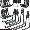 Garage Hooks 20-Pack Steel Storage Organiser Black
