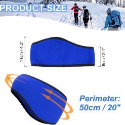Alternative view of Polar Fleece Ear Warmer Headband – Blue