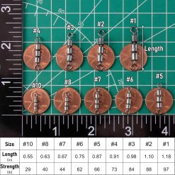 Alternative view of High-speed 3-roller barrel swivels – 84 lb bead chain