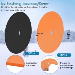 Alternative view of Ice fishing hole covers 12 inch 6 pack