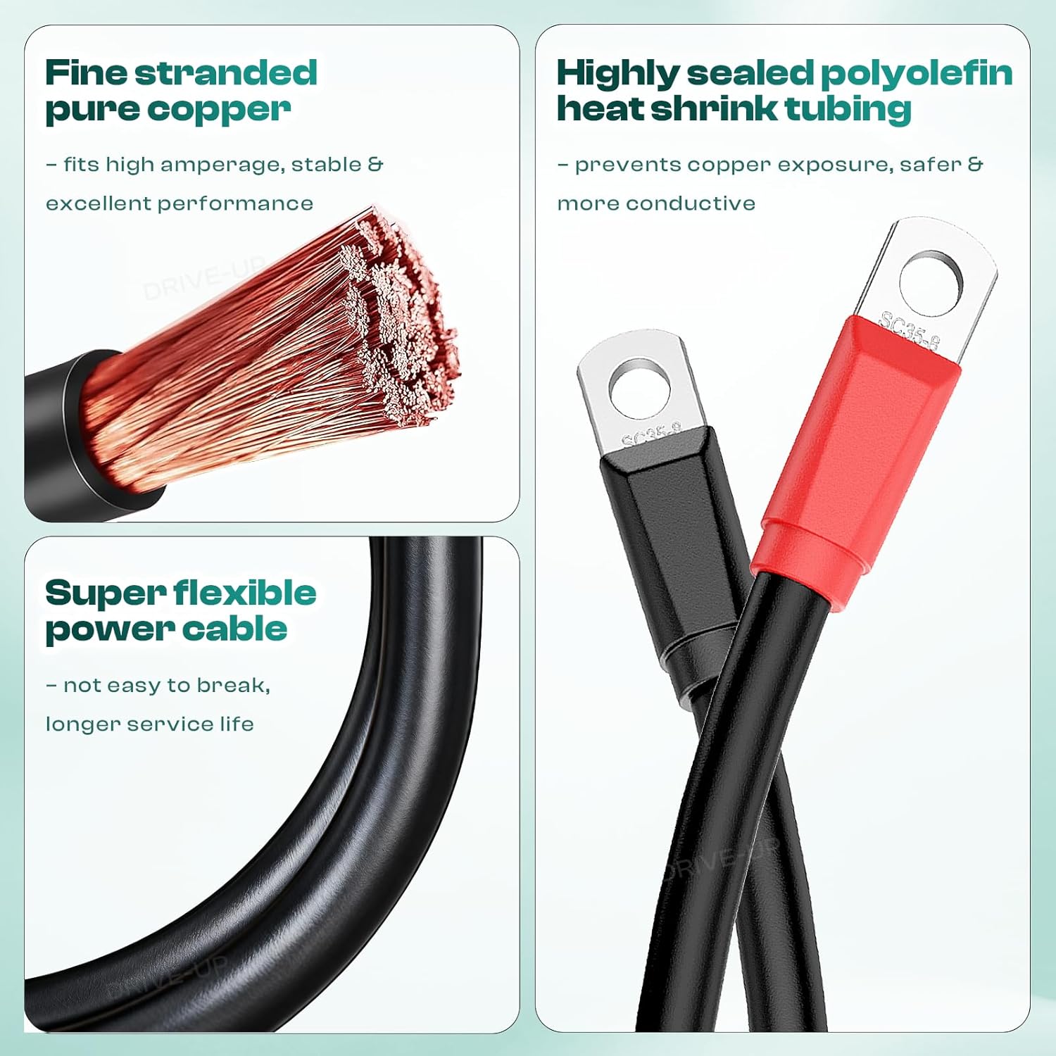 Golf cart battery cable set 4 gauge EZGO TXT 36V 48V 3 Golf cart battery cable set 4 gauge EZGO TXT 36V 48V - Image 3