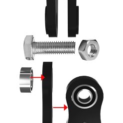 Alternative view of Heavy Duty Swing Hangers 2 Pack - 3000 lbs Capacity Silent Bearing Hooks for Wooden Sets & Concrete Ceiling, 304 Stainless Steel Black Brackets Porch, Yoga, Hammock, Gym Playground
