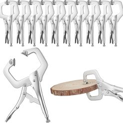 Locking C Clamp Pliers Set 4 Inch, Adjustable Welding Clamp (10 Pack)