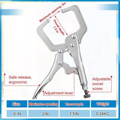 Alternative view of 6 Inch Locking C Clamp Set with Trigger Release
