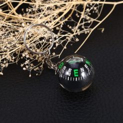 Alternative view of Ball Compass Keychain, 28mm Liquid Filled Portable Hiking Key Rings Mini Survival Navigation Equipment for Camping Travel