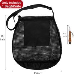 Alternative view of Foraging Bag, 2 Pcs Mushroom Kit with Bag and Foldable Knife, Morel Picking Basket, Practical Collecting Supplies Tools for Decor Lovers