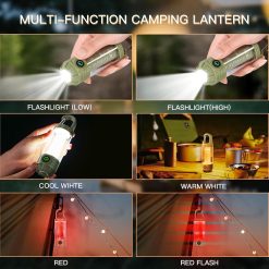 Alternative view of Portable camping lamp with Type-C charging and hook