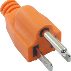 Biaungdo 1 Pack Neutral Ground Bonding Plug for Portable Inverter Generator, Surge Protector Ground Plug with Floating Neutral on RV Generator for Open Ground Error(Orange)