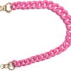 Acrylic purse chain strap with gold buckle