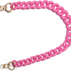 Acrylic purse chain strap with gold buckle