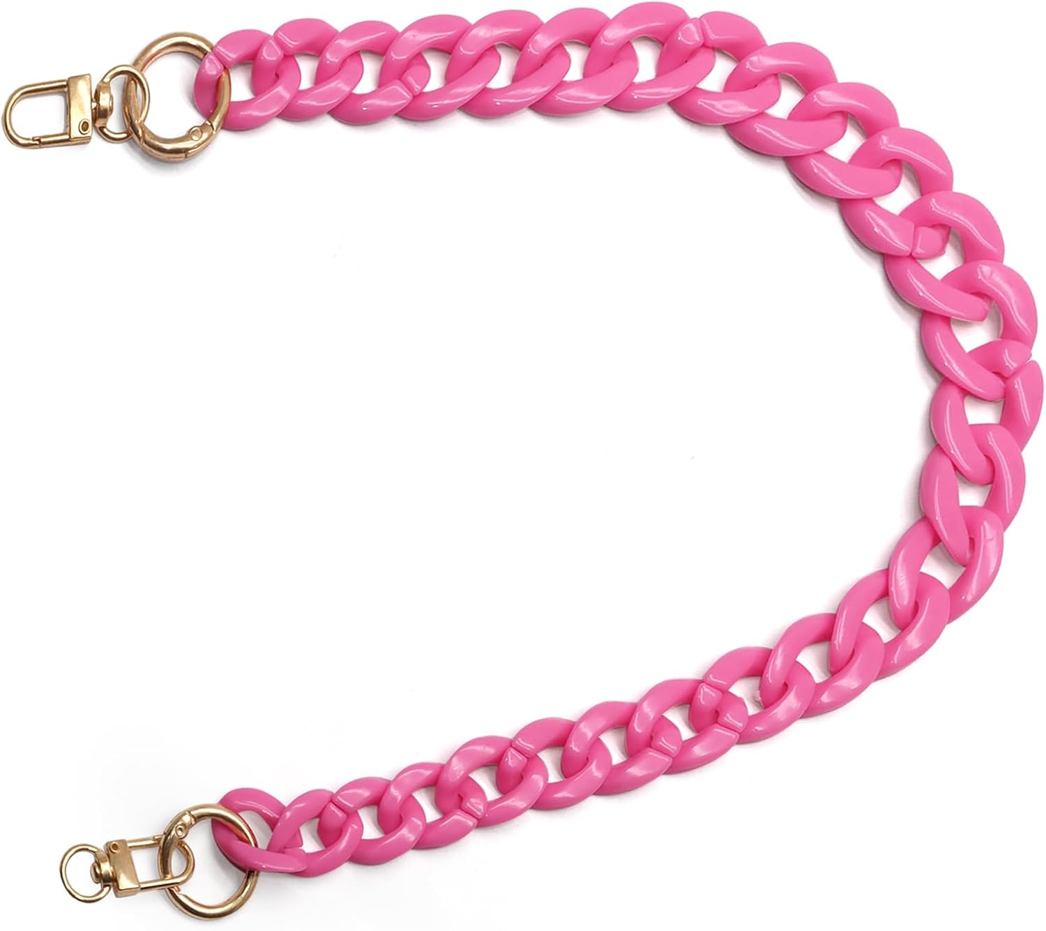 Acrylic purse chain strap with gold buckle 1 Acrylic purse chain strap with gold buckle