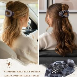 Alternative view of Large Round Claw Clips 6-Pack Leopard Glossy