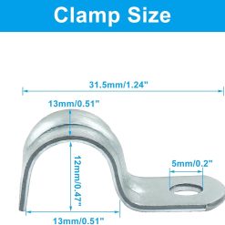 Alternative view of M12 Rigid Pipe Strap 30 Pack - 1/2 Inch Zinc Plated Steel