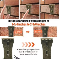 Alternative view of Brick wall clips 6 pack – steel hangers for 2-1/4 to 2-3/8 inch bricks