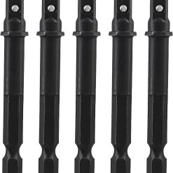 Square Socket Adapter Bit Set, 5 Piece 1/4 Hex