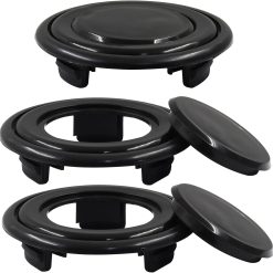 Biaungdo 2 Sets 3 Inch Outdoor Patio Table Umbrella Hole Ring and Cap Set, Standard Size Garden Beach Tablet Thicker Hole Ring Plug and Cap Set(Black, Compatible 32-48mm Umbrella Tube)