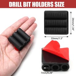 Alternative view of Drill bit holder 3-pack adhesive organiser for impact drivers