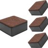 Furniture Risers 4 Pack Self-Adhesive Carbon Steel