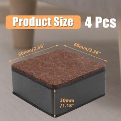 Alternative view of Furniture Risers 4 Pack Self-Adhesive Carbon Steel