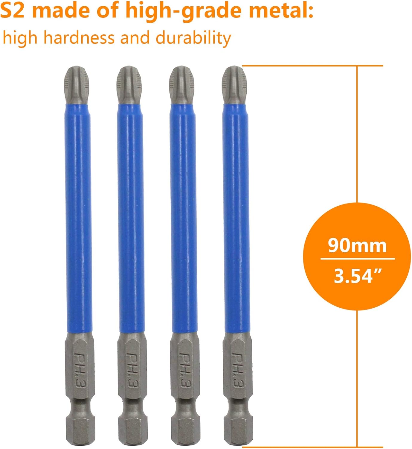 Magnetic PH3 Phillips Bits Set 90mm 10-Piece 2 Magnetic PH3 Phillips Bits Set 90mm 10-Piece - Image 2