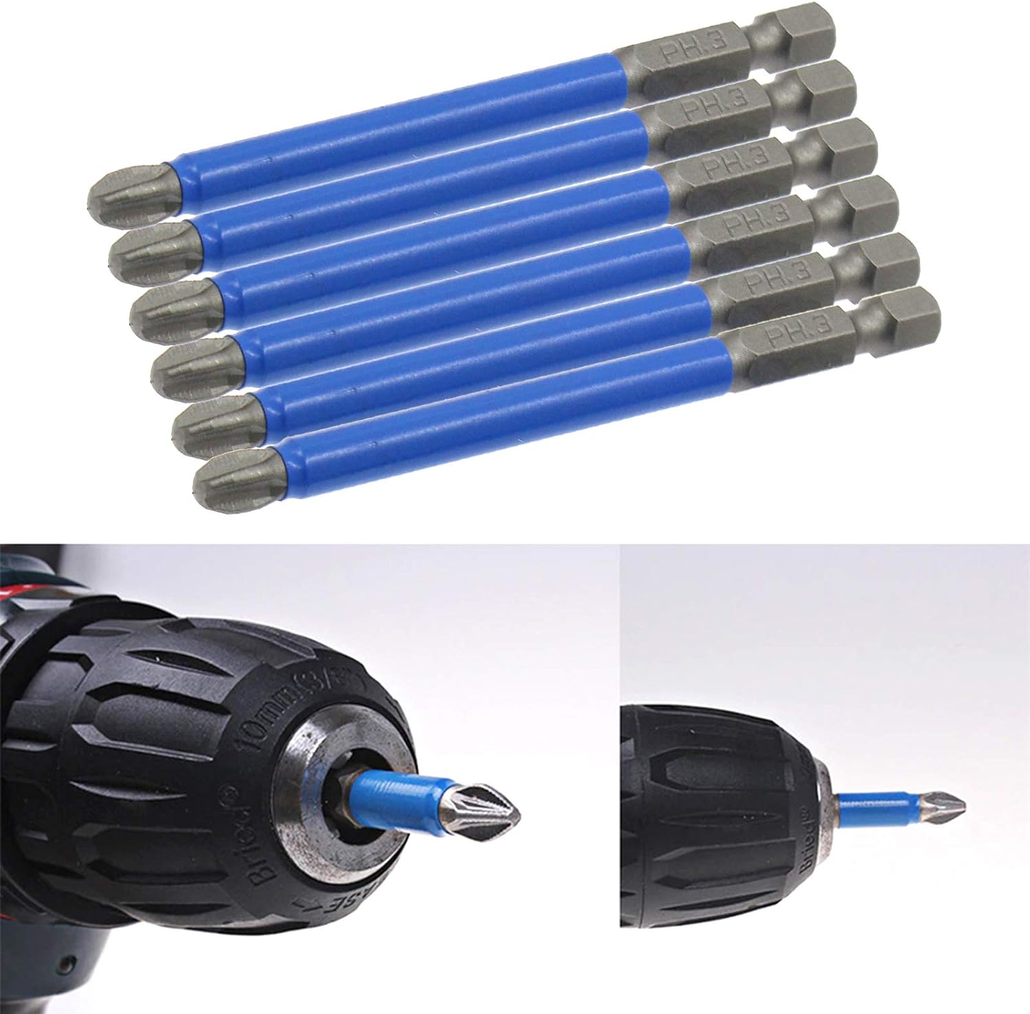 Magnetic PH3 Phillips Bits Set 90mm 10-Piece 5 Magnetic PH3 Phillips Bits Set 90mm 10-Piece - Image 5