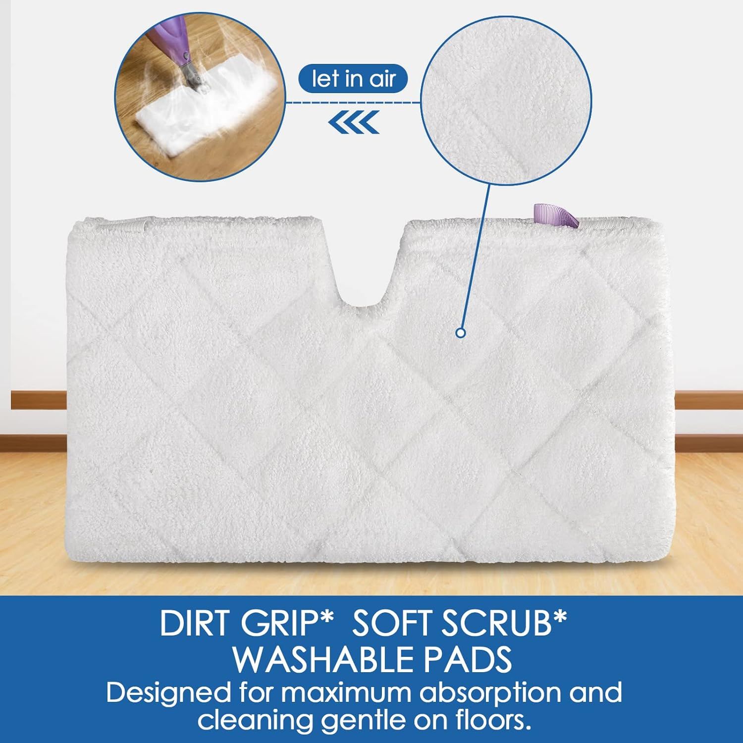 Shark Steam Mop Replacement Pads S3500 Series 3 Shark Steam Mop Replacement Pads S3500 Series - Image 3