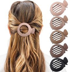 Flat claw hair clips for women, 5 pieces, small