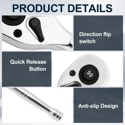 Alternative view of 1/4 Inch Ratchet with 1/4" to 3/8" Adapter