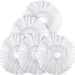 Spin Mop Replacement Head 5 Pack Microfibre Round