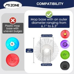 Alternative view of Spin Mop Replacement Head 5 Pack Microfibre Round