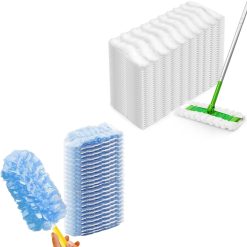 Duster and sweeping pad refill kit with handle