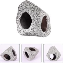 3 Pieces Rock Aquarium Decorations, Stackable Cave Aquarium Decor, Betta Fish Tank Accessories Hideout Hidden Stones Ornaments, Fish Rock House Hideaway Tunnel Fish Cave for Aquarium Shrimp Cichlid 8 V1259 DP01 H 00009 02
