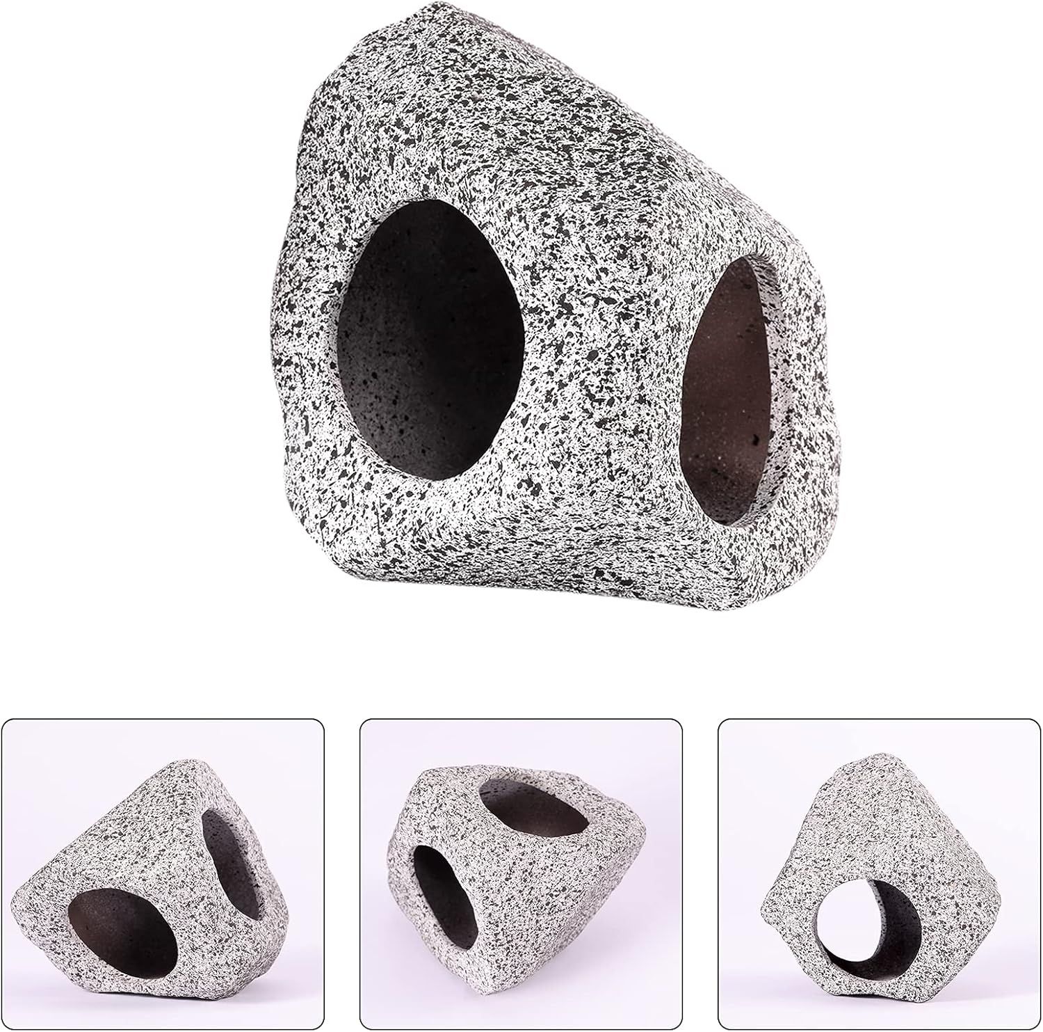 3 Pieces Rock Aquarium Decorations, Stackable Cave Aquarium Decor, Betta Fish Tank Accessories Hideout Hidden Stones Ornaments, Fish Rock House Hideaway Tunnel Fish Cave for Aquarium Shrimp Cichlid 3 3 Pieces Rock Aquarium Decorations, Stackable Cave Aquarium Decor, Betta Fish Tank Accessories Hideout Hidden Stones Ornaments, Fish Rock House Hideaway Tunnel Fish Cave for Aquarium Shrimp Cichlid - Image 3
