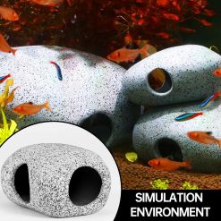 3 Pieces Rock Aquarium Decorations, Stackable Cave Aquarium Decor, Betta Fish Tank Accessories Hideout Hidden Stones Ornaments, Fish Rock House Hideaway Tunnel Fish Cave for Aquarium Shrimp Cichlid 10 V1259 DP01 H 00009 04