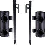 Tent Pole Holder with 4 Ground Nails