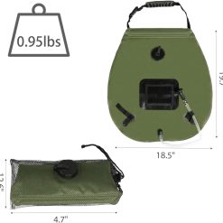 Alternative view of Solar Shower Bag 5 Gal/20L Solar Heating Camping Shower Bag with Shower Head Portable Shower for Beach Swimming, Hiking
