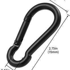 Alternative view of Stainless Steel Spring Snap Hook Carabiner 4-pack 304