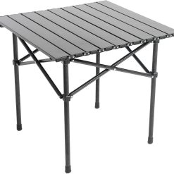 Portable Camping Table Folding Side Table Aluminum Lightweight Table with Carry Bag for Outdoor Cooking Hiking Picnics BBQ Travel (Black)