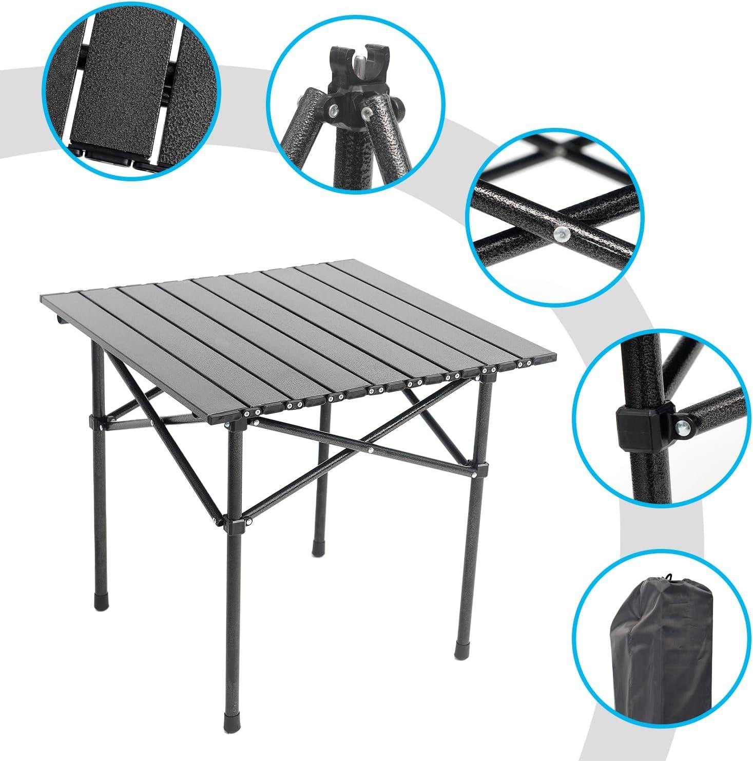 Portable Camping Table Aluminum Lightweight with Carry Bag 4 Portable Camping Table Aluminum Lightweight with Carry Bag - Image 4