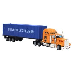 Alternative view of 1:65 Alloy Truck Model Realistic Simulated Detailed American Super Long Transport Truck Model for Adults