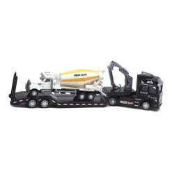Alternative view of Pull-back Design Construction Trailer Model Moving Joints Detachable Head Construction Trailer Vehicle Model for Boy and Girls